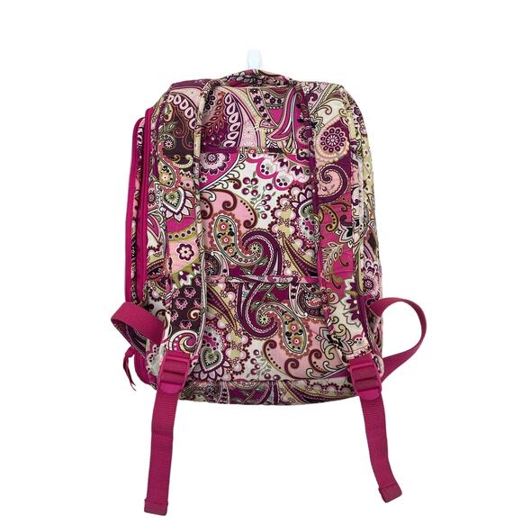 Vera Bradley Very Berry Paisley Campus Large Backpack Quilted Laptop Bag main image 8